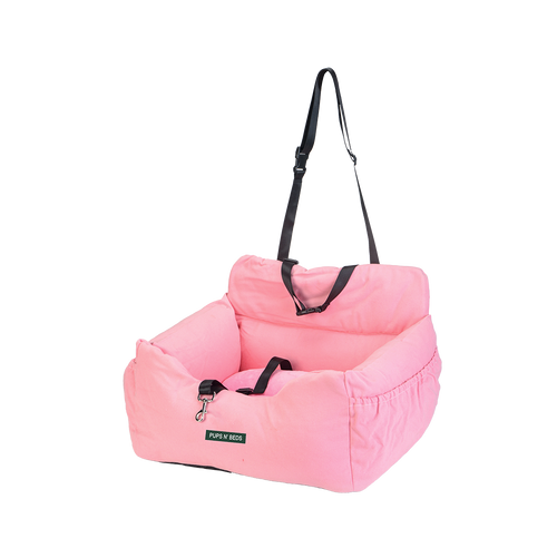 pink dog car seat 