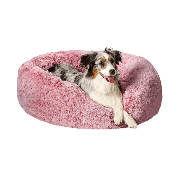 pink dog calming bed pet calming bed cat bed for small medium large dogs cats