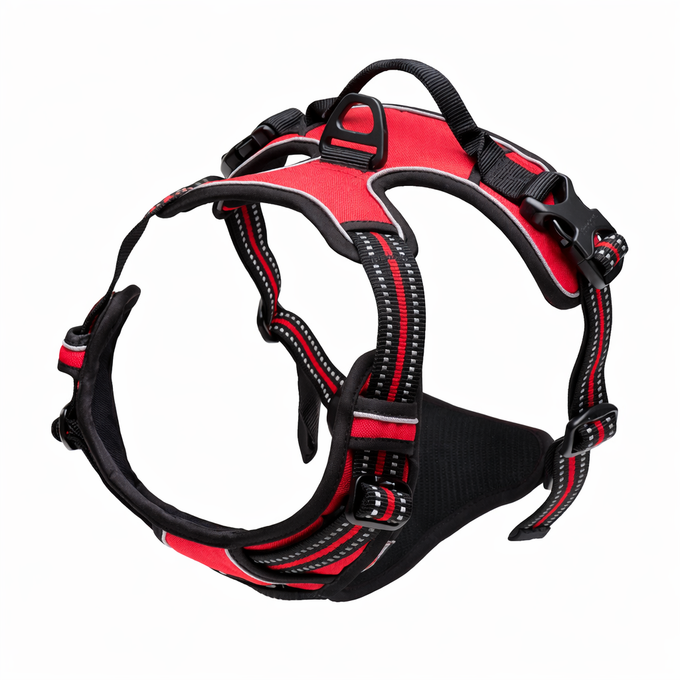 Heavy Duty Front-Clip Dog Harness – Reflective & No-Pull Control for Large Dogs