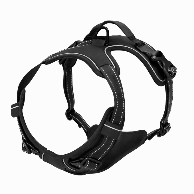 Heavy Duty Front-Clip Dog Harness – Reflective & No-Pull Control for Large Dogs