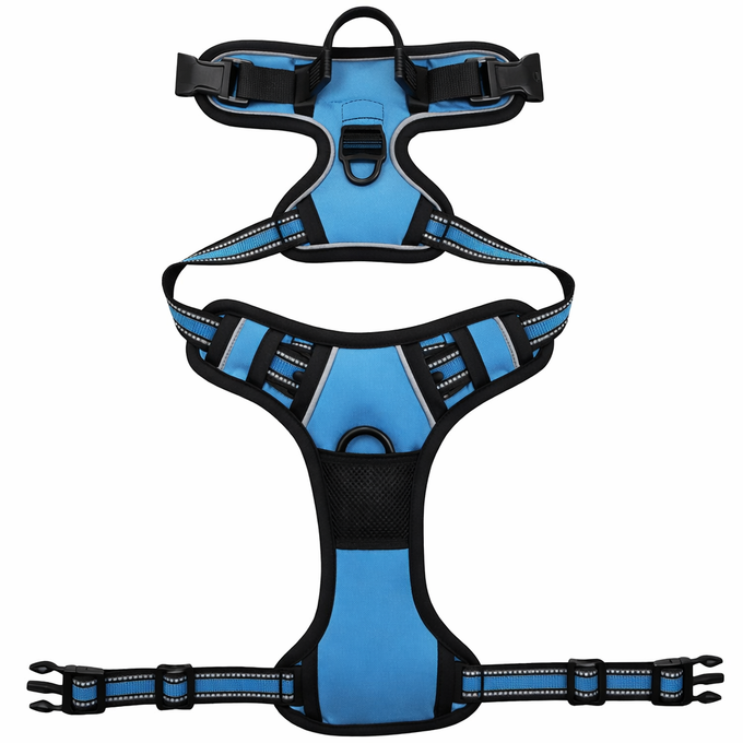 Heavy Duty Front-Clip Dog Harness – Reflective & No-Pull Control for Large Dogs