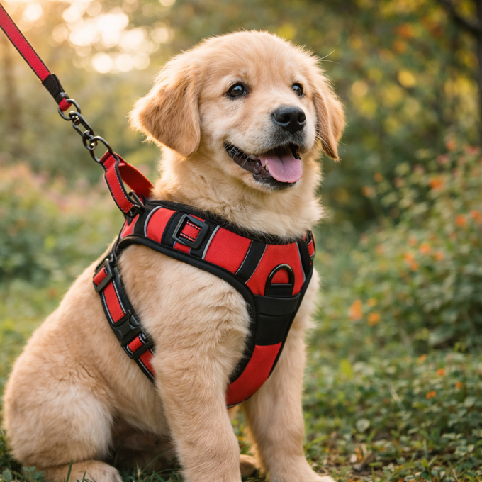 Heavy Duty Front-Clip Dog Harness – Reflective & No-Pull Control for Large Dogs