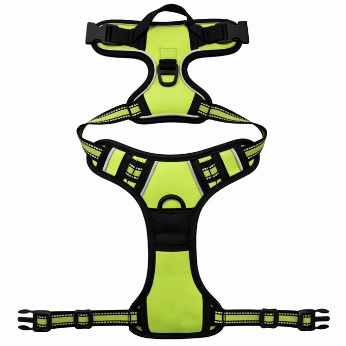 Heavy Duty Front-Clip Dog Harness – Reflective & No-Pull Control for Large Dogs