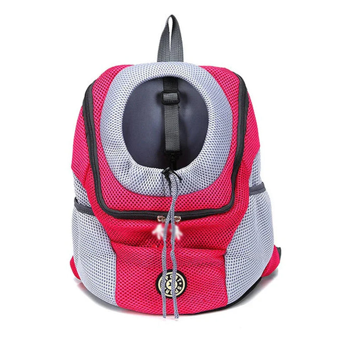 pink dog backpack bag for travel with pets