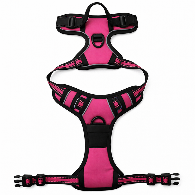 Heavy Duty Front-Clip Dog Harness – Reflective & No-Pull Control for Large Dogs