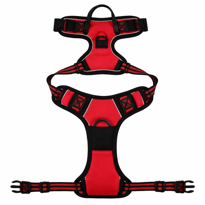 Heavy Duty Front-Clip Dog Harness – Reflective & No-Pull Control for Large Dogs